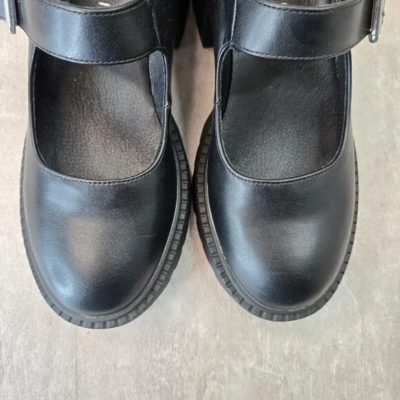 Madden Girl Black Chunky Heel Mary Janes - Picture 9 of 12